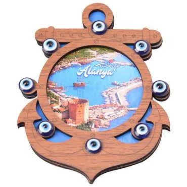 Alanya Themed Wooden Cute Animals Souvenşr Fridge Magnet Serie C 90x120 mm - 20