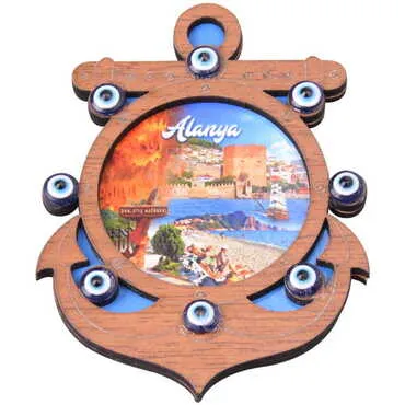 Alanya Themed Wooden Cute Animals Souvenşr Fridge Magnet Serie C 90x120 mm - 21