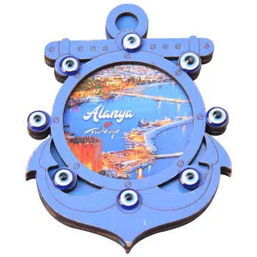 Alanya Themed Wooden Cute Animals Souvenşr Fridge Magnet Serie C 90x120 mm - 23