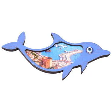Alanya Themed Wooden Cute Animals Souvenşr Fridge Magnet Serie C 90x120 mm - 29