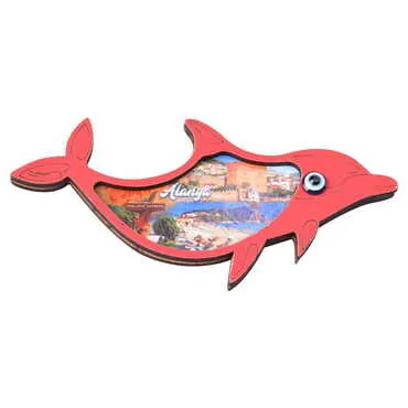 Alanya Themed Wooden Cute Animals Souvenşr Fridge Magnet Serie C 90x120 mm - 30