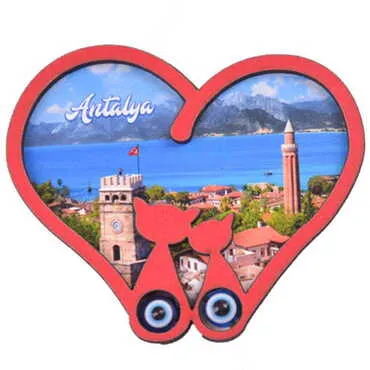 Toptan Antalya Temalı C Serisi Resimli Ahşap Magnet 90x120 mm - 31