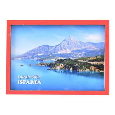 Isparta Themed Wooden Cute Animals Souvenşr Fridge Magnet Serie C 90x120 mm - 4