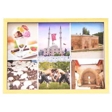 Korkuteli Themed Wooden Cute Animals Souvenşr Fridge Magnet Serie C 90x120 mm - 4