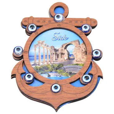 Side Themed Wooden Cute Animals Souvenşr Fridge Magnet Serie C 90x120 mm - 3