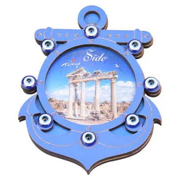 Side Themed Wooden Cute Animals Souvenşr Fridge Magnet Serie C 90x120 mm - 4