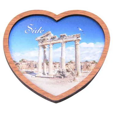 Side Themed Wooden Cute Animals Souvenşr Fridge Magnet Serie C 90x120 mm - 20