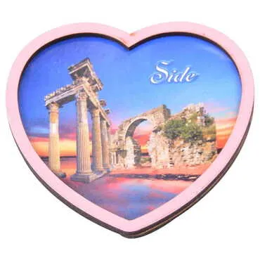Side Themed Wooden Cute Animals Souvenşr Fridge Magnet Serie C 90x120 mm - 22