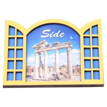 Side Themed Wooden Cute Animals Souvenşr Fridge Magnet Serie C 90x120 mm - 41