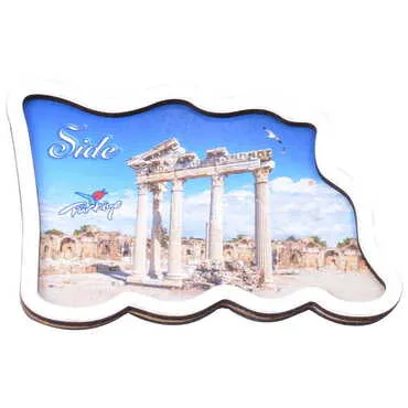 Side Themed Wooden Cute Animals Souvenşr Fridge Magnet Serie C 90x120 mm - 53
