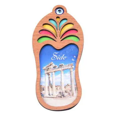 Side Themed Wooden Cute Animals Souvenşr Fridge Magnet Serie C 90x120 mm - 77