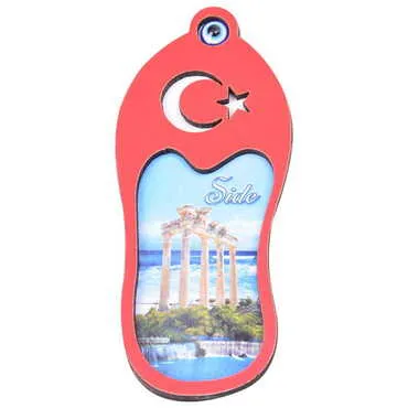 Side Themed Wooden Cute Animals Souvenşr Fridge Magnet Serie C 90x120 mm - 96