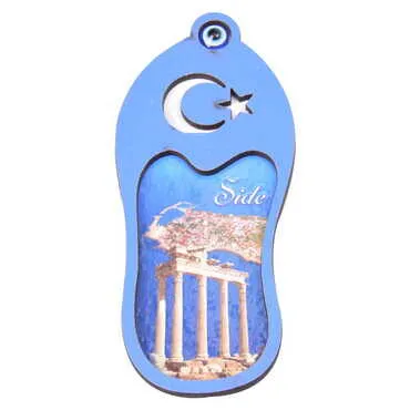 Side Themed Wooden Cute Animals Souvenşr Fridge Magnet Serie C 90x120 mm - 98