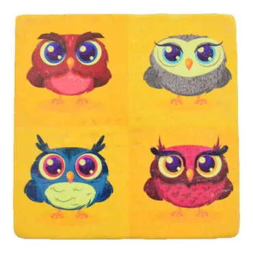 Toptan Baykuş Temalı Taş Gider Kapağı 100x100 mm - 3