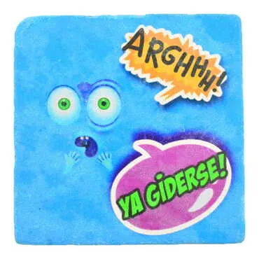 Funny Themed Bathroom Stone Drain Cover 100x100 mm - 7