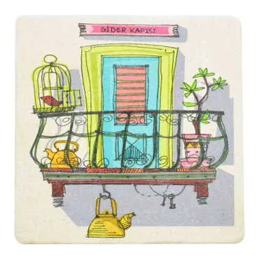 Funny Themed Bathroom Stone Drain Cover 100x100 mm - 8