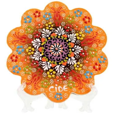 City Themed Turkish Ceramic Relief Trivet Big Size - 11
