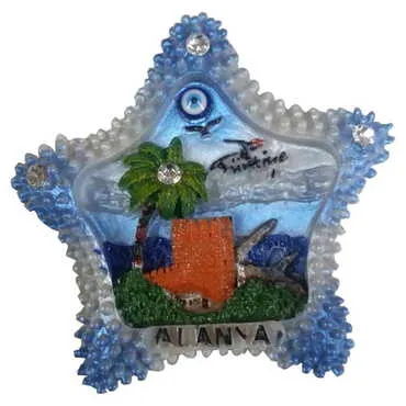 Alanya Themed Polyester Fridge Magnet - 44