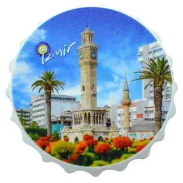 Toptan İzmir Temalı Uv Baskılı Kapak Açacak Magnet 63x15 mm - 6