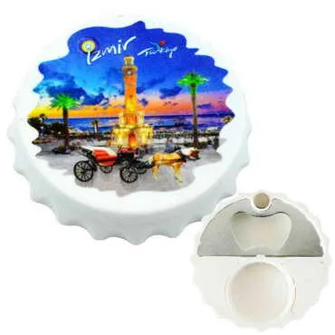 Toptan İzmir Temalı Uv Baskılı Kapak Açacak Magnet 63x15 mm - 12