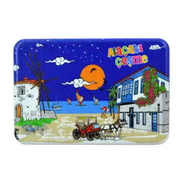 Toptan Alaçatı Bölgesi Temalı Uv Baskılı Magnet 80x50 mm - 4