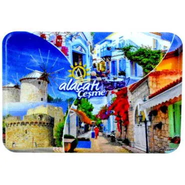Toptan Alaçatı Bölgesi Temalı Uv Baskılı Magnet 80x50 mm - 6