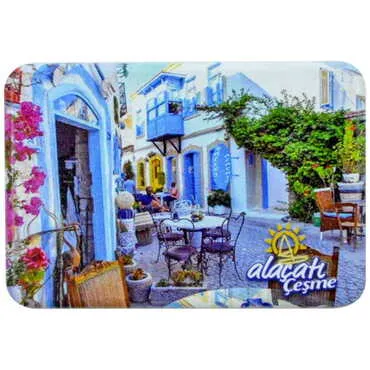 Toptan Alaçatı Bölgesi Temalı Uv Baskılı Magnet 80x50 mm - 7
