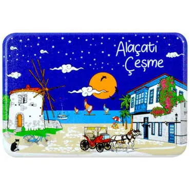 Toptan Alaçatı Bölgesi Temalı Uv Baskılı Magnet 80x50 mm - 8