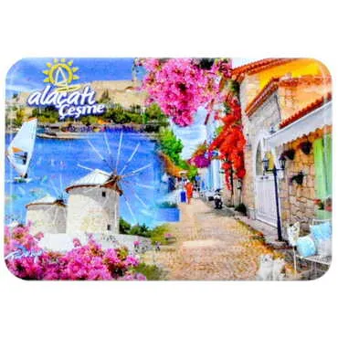 Toptan Alaçatı Bölgesi Temalı Uv Baskılı Magnet 80x50 mm - 10