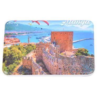 Alanya Themed Customised UV Printed Plastic Base Rectangle Fridge Magnet 80x50 mm - 7