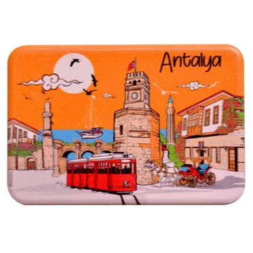 Antalya Themed Customised UV Printed Plastic Base Rectangle Fridge Magnet 80x50 mm - 6