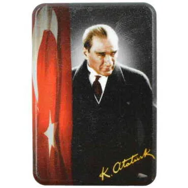 Toptan Atatürk Temalı Uv Baskılı Magnet 80x50 mm - 4