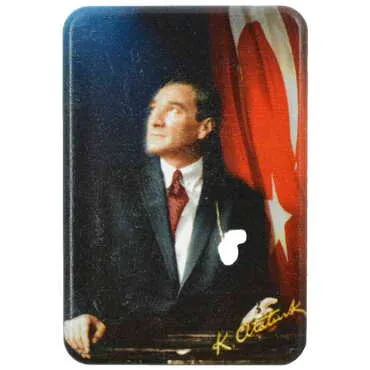 Toptan Atatürk Temalı Uv Baskılı Magnet 80x50 mm - 10