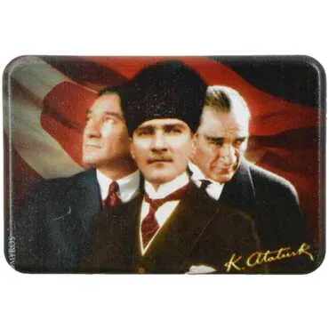 Toptan Atatürk Temalı Uv Baskılı Magnet 80x50 mm - 12