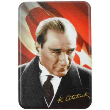 Toptan Atatürk Temalı Uv Baskılı Magnet 80x50 mm - 13