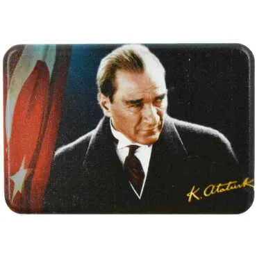 Toptan Atatürk Temalı Uv Baskılı Magnet 80x50 mm - 14