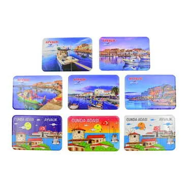 Toptan Ayvalık Temalı Uv Baskılı Magnet 80x50 mm - 3
