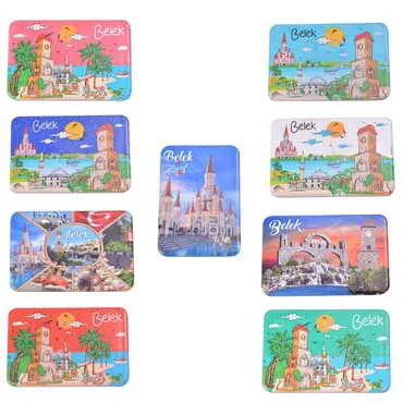 Belek Themed Customised UV Printed Plastic Base Rectangle Fridge Magnet 80x50 mm - 3