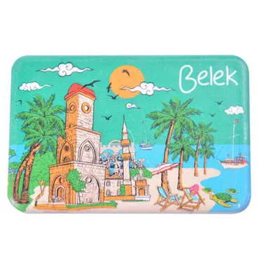 Belek Themed Customised UV Printed Plastic Base Rectangle Fridge Magnet 80x50 mm - 5