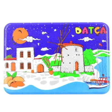 Datca Themed Customised UV Printed Plastic Base Rectangle Fridge Magnet 80x50 mm - 21
