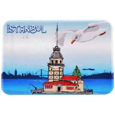 Istanbul Themed Customised UV Printed Plastic Base Rectangle Fridge Magnet 80x50 mm - 18