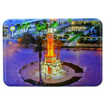 Izmir Themed Customised UV Printed Plastic Base Rectangle Fridge Magnet 80x50 mm - 4