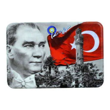 Izmir Themed Customised UV Printed Plastic Base Rectangle Fridge Magnet 80x50 mm - 5