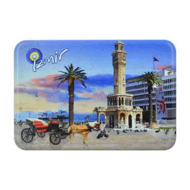 Izmir Themed Customised UV Printed Plastic Base Rectangle Fridge Magnet 80x50 mm - 7