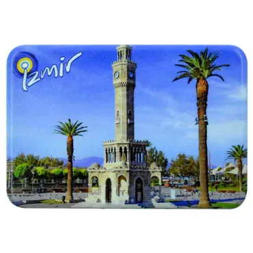 Izmir Themed Customised UV Printed Plastic Base Rectangle Fridge Magnet 80x50 mm - 9