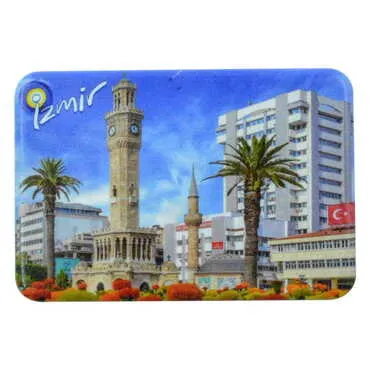 Izmir Themed Customised UV Printed Plastic Base Rectangle Fridge Magnet 80x50 mm - 10