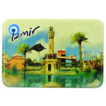 Izmir Themed Customised UV Printed Plastic Base Rectangle Fridge Magnet 80x50 mm - 11