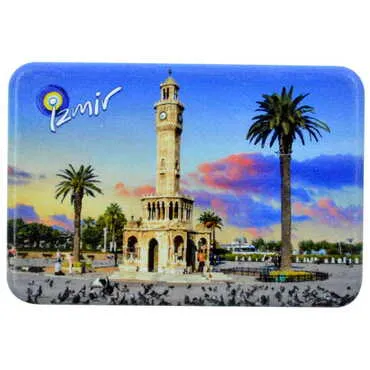 Izmir Themed Customised UV Printed Plastic Base Rectangle Fridge Magnet 80x50 mm - 12