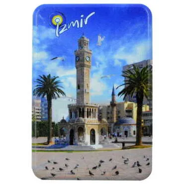 Izmir Themed Customised UV Printed Plastic Base Rectangle Fridge Magnet 80x50 mm - 19
