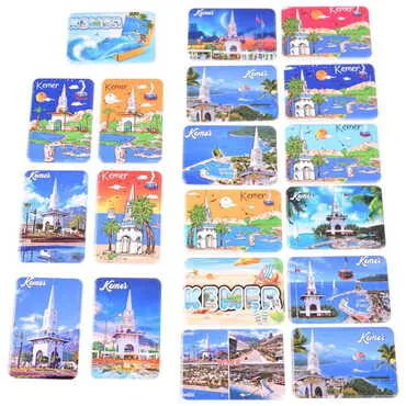 Kemer Themed Customised UV Printed Plastic Base Rectangle Fridge Magnet 80x50 mm - 3